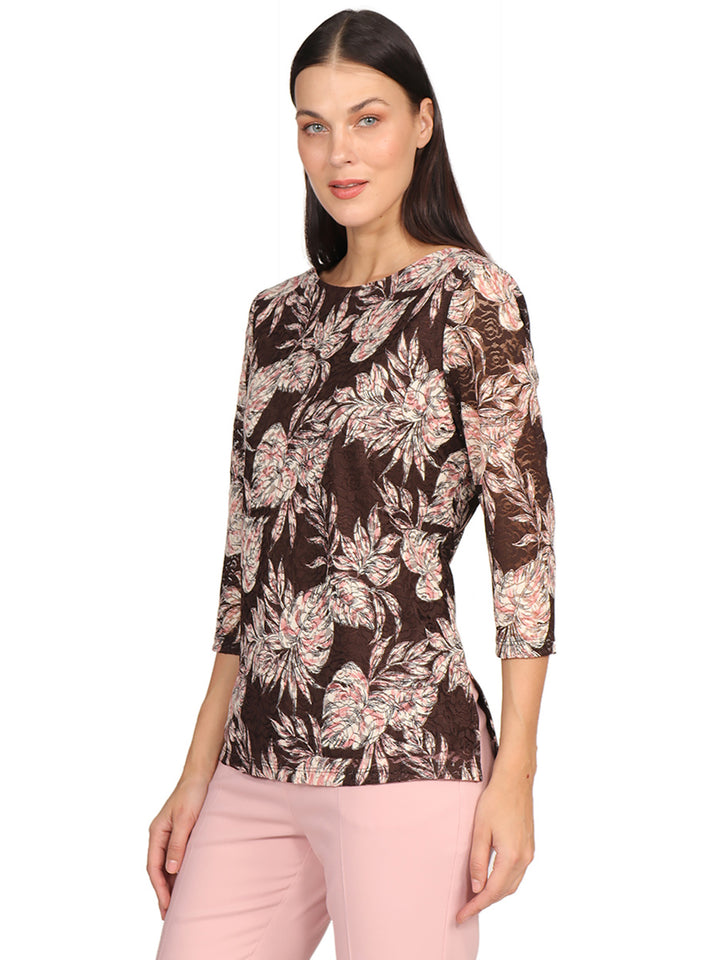 Blusa Cuello Redondo, Manga 3/4