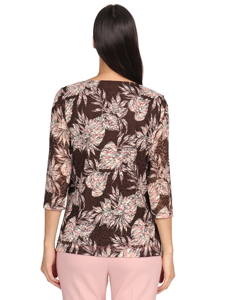 Blusa Cuello Redondo, Manga 3/4