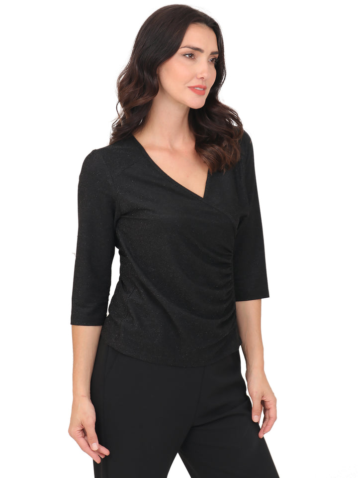 Blusa, Manga 3/4, cruzada