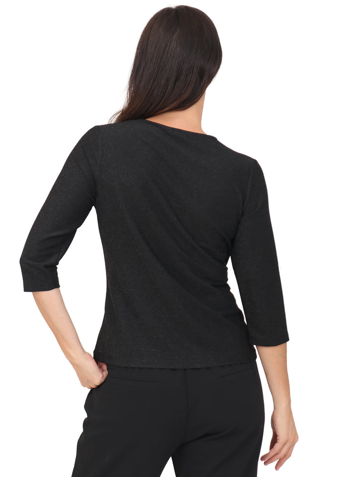 Blusa, Manga 3/4, cruzada