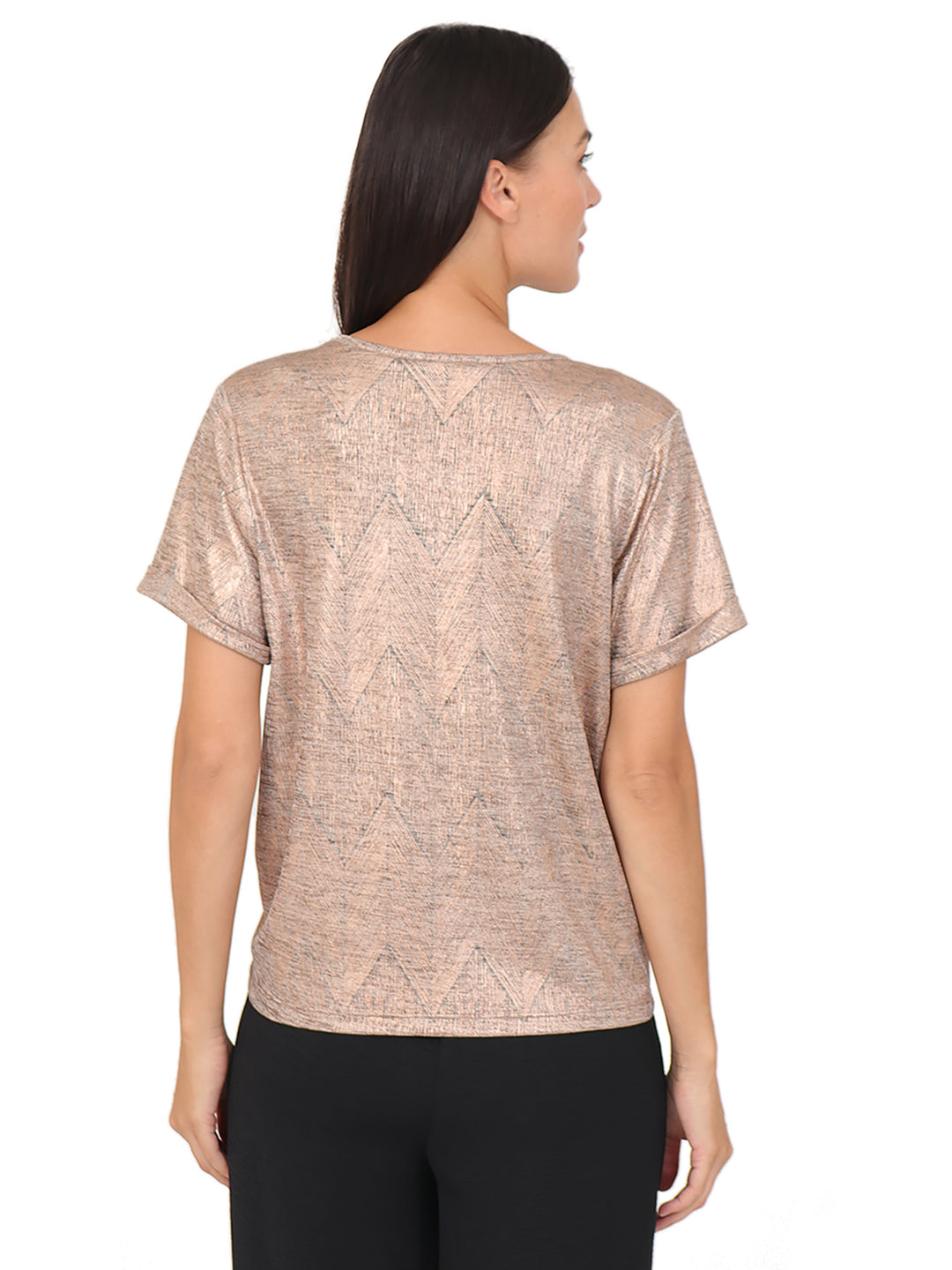 Blusa Cuello en V, Manga Corta