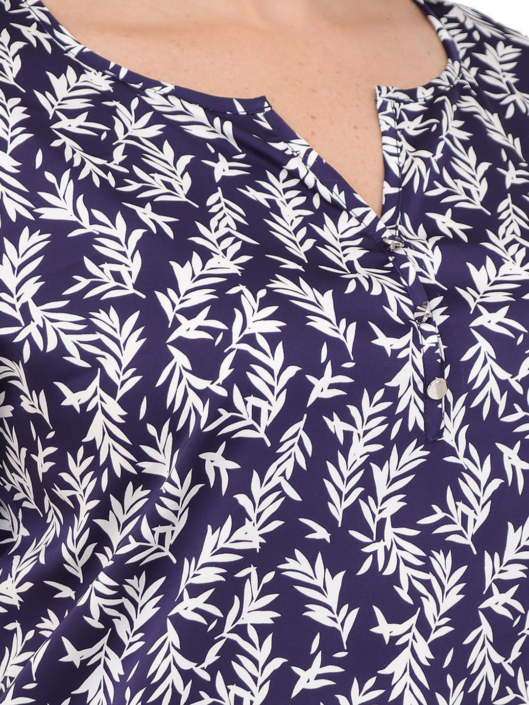 Blusa cuello Redondo, Manga Corta, Estampada