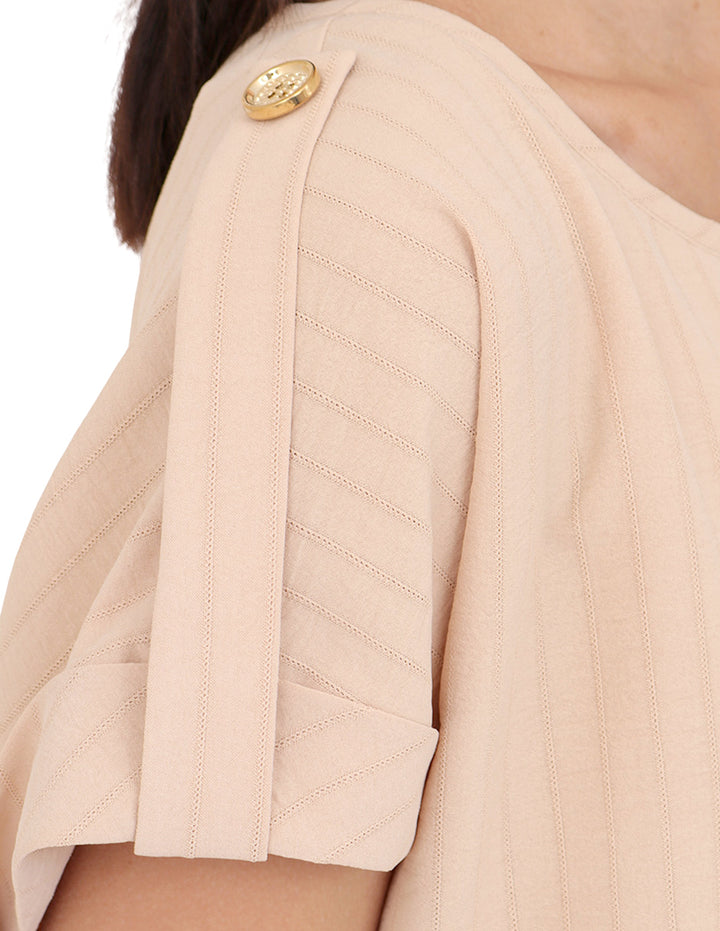 Blusa Cuello Redondo, Manga Corta