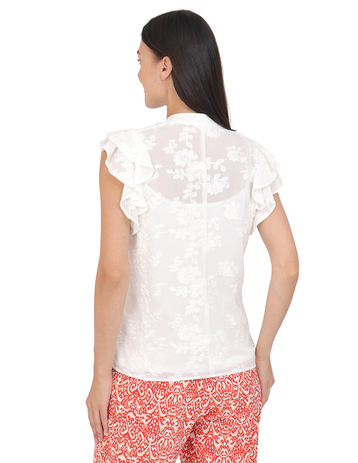 Blusa Cuello V, Manga Olán