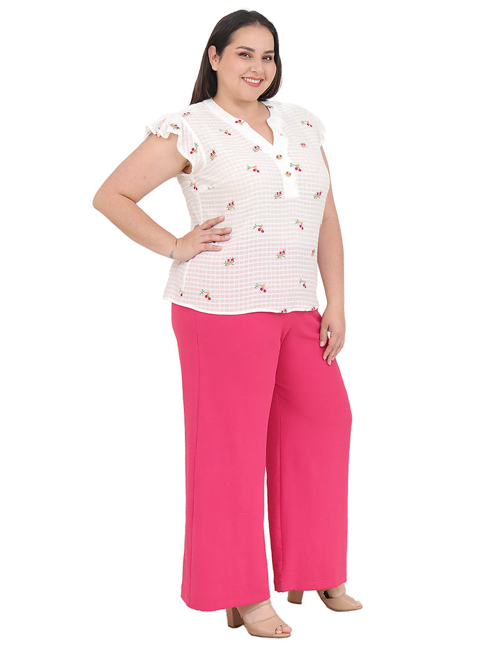 Blusa Curvy Carilo, Cuello V,  Manga Corta