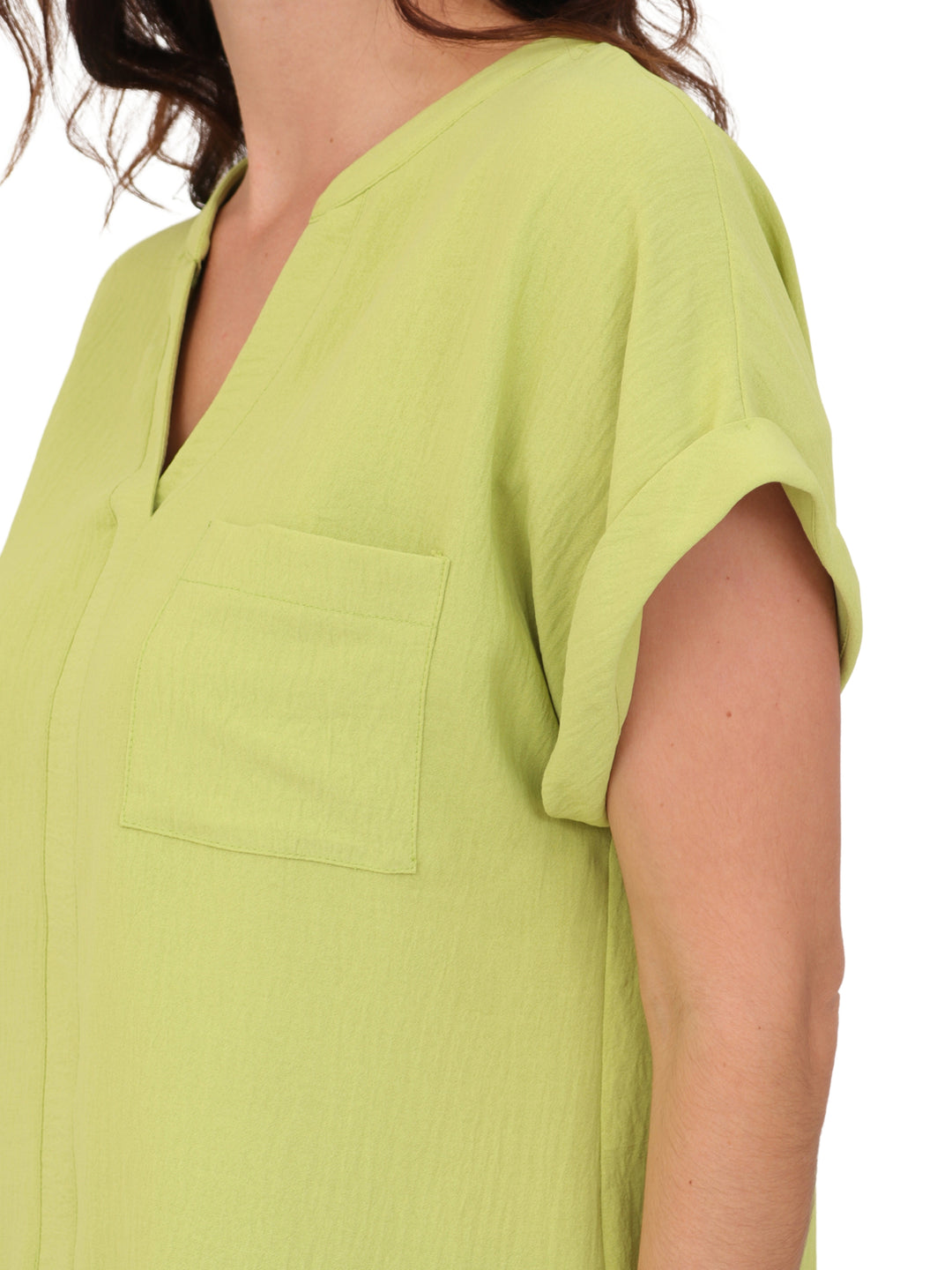 Blusa Cuello V,  Sin Manga