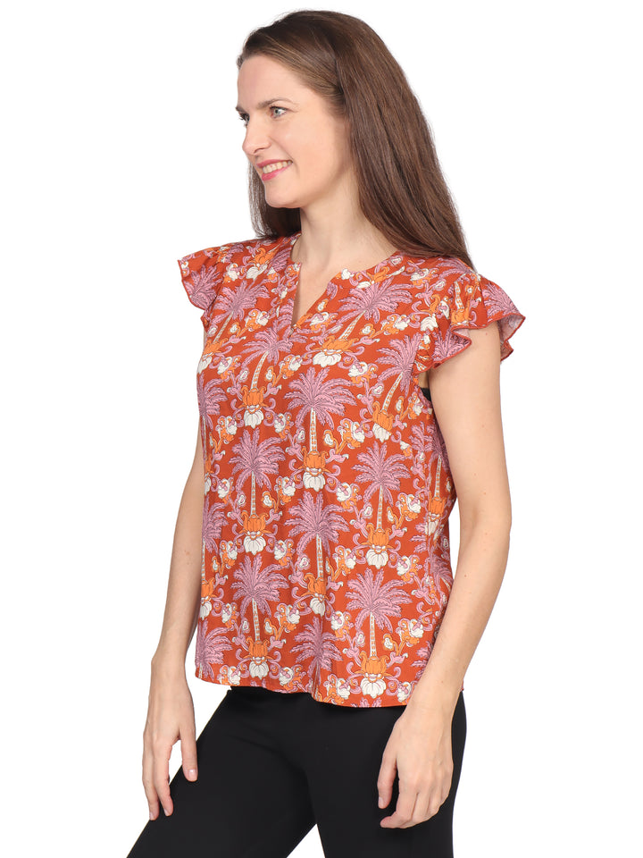 Blusa  Cuello Redondo, Manga Olán