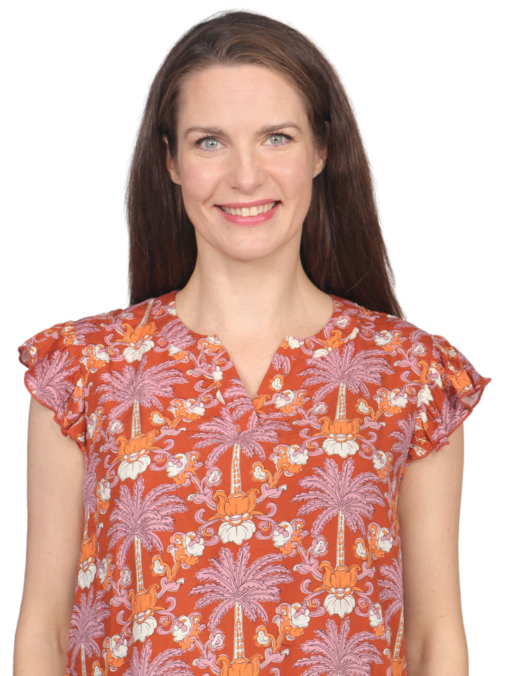 Blusa  Cuello Redondo, Manga Olán