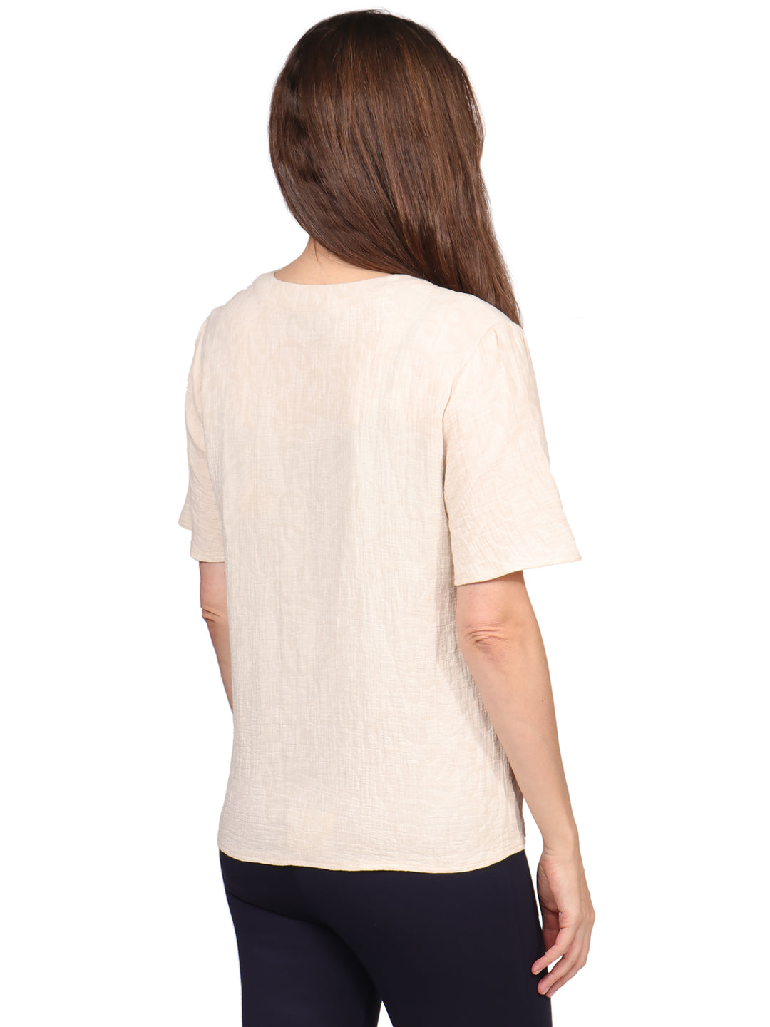 Blusa Cuello Redondo, Manga Olán