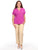 Blusa Cuello V, Manga Corta, Botones al frente