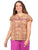 Blusa Cuello Redondo, Manga Olán, Estampada