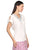 Blusa Cuello V , Manga Corta con Amarre