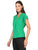 Blusa  Cuello V,  Boton al Frente ,Manga Olán