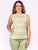 Blusa Cuello Redondo, sin Manga, Bordada