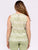 Blusa Cuello Redondo, sin Manga, Bordada