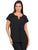 Blusa Cuello en V, Manga Corta,Lisa