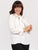 Blusa Cuello Redondo con Amarre, Manga Larga, Con Encaje