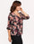 Blusa Cuello V, Manga 3/4, Estampada