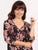 Blusa Cuello V, Manga 3/4, Estampada
