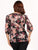 Blusa Cuello V, Manga 3/4, Estampada