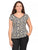 Blusa Cuello Redondo  , Sin Manga, Estampada