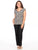 Blusa Cuello Redondo  , Sin Manga, Estampada