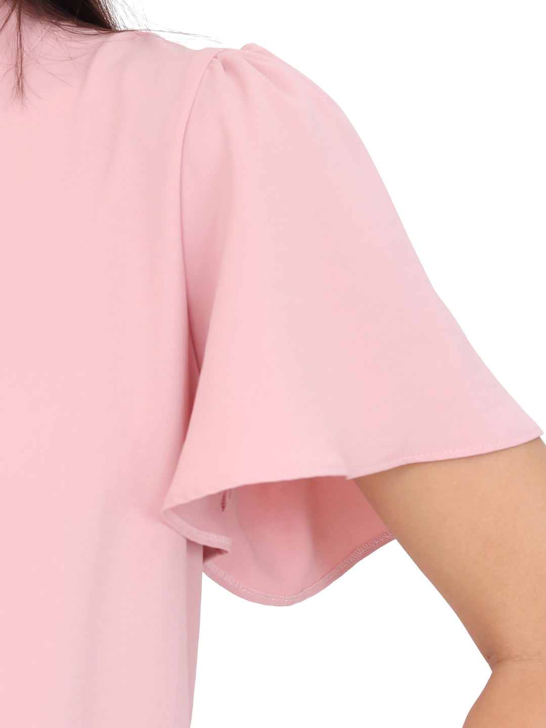Blusa Cuello V, Manga Olán, Lisa