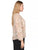 Blusa Cuello en V, Manga Larga, Estampada