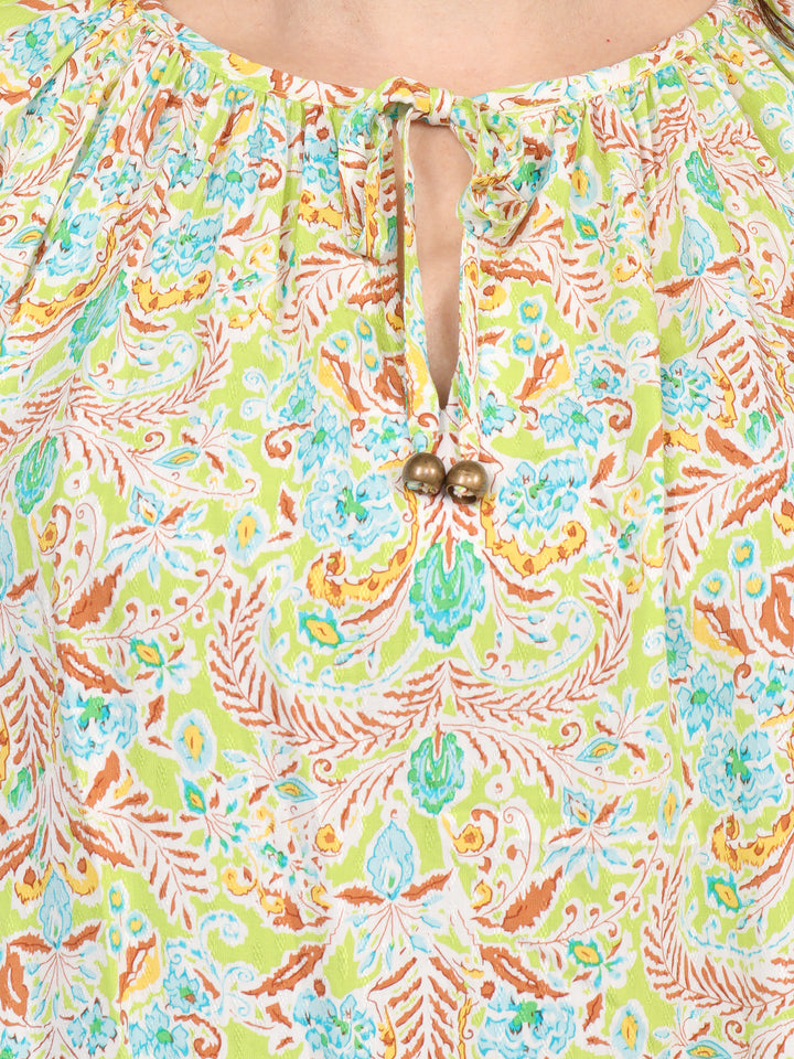 Blusa Cuello Redondo, Manga 3/4 , Estampada