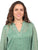 Blusa Cuello en V, Manga Larga