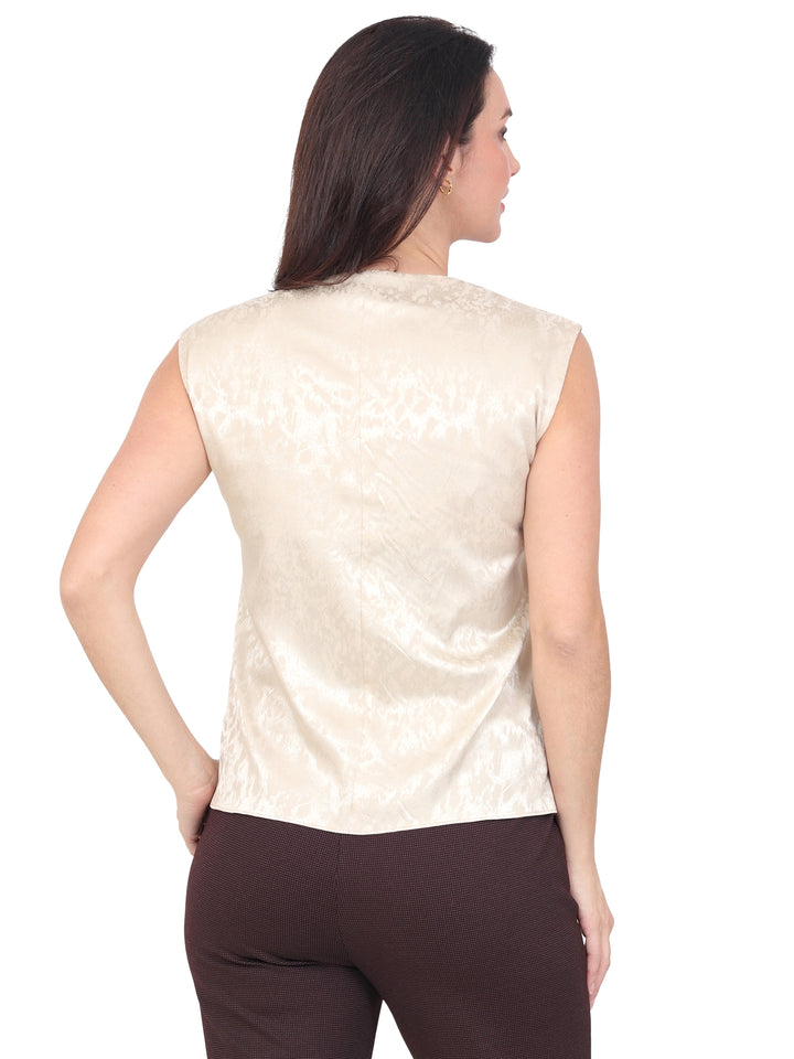 Blusa Cuello V , Sin Manga