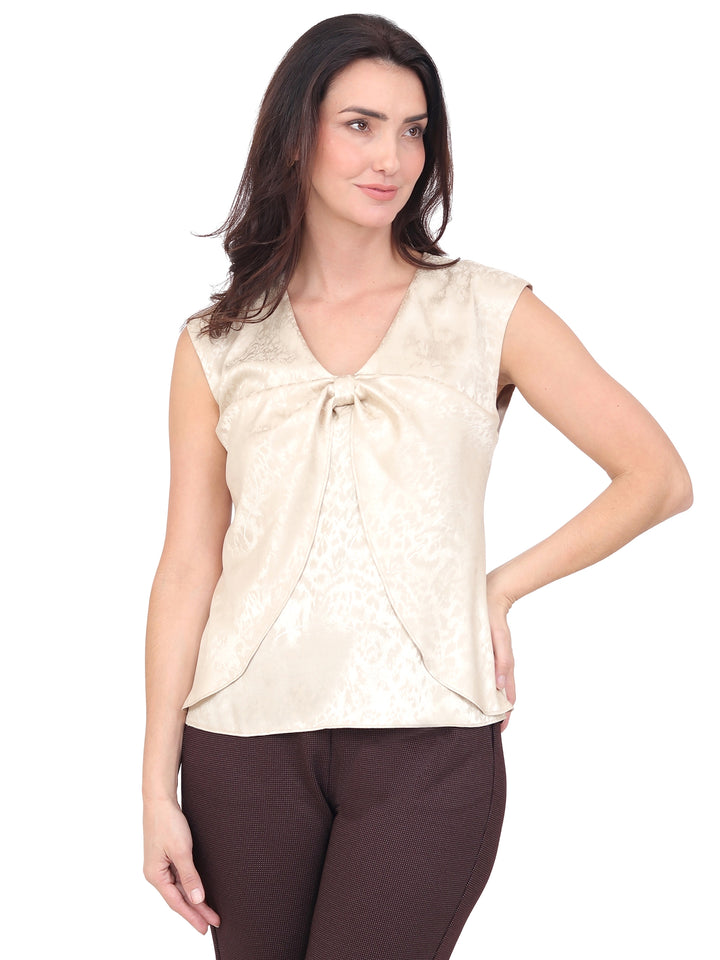 Blusa Cuello V , Sin Manga