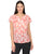 Blusa Cuello Redondo,  Manga Corta, Estampada