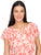 Blusa Cuello Redondo,  Manga Corta, Estampada