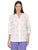 Blusa Cuello V,  Manga 3/4 Algodón Bordado