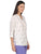 Blusa Cuello V,  Manga 3/4 Algodón Bordado