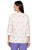 Blusa Cuello V,  Manga 3/4 Algodón Bordado