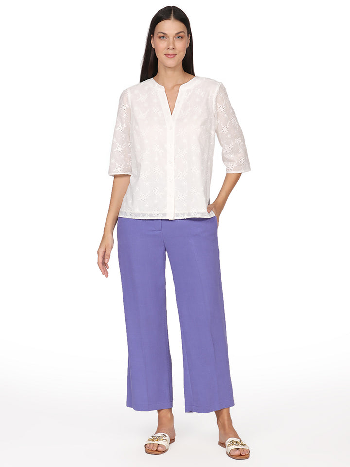 Blusa Cuello V,  Manga 3/4
