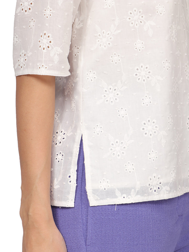 Blusa Cuello V,  Manga 3/4