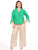 Blusa Curvy Carilo, Cuello V,  Manga 3/4,  Estampada