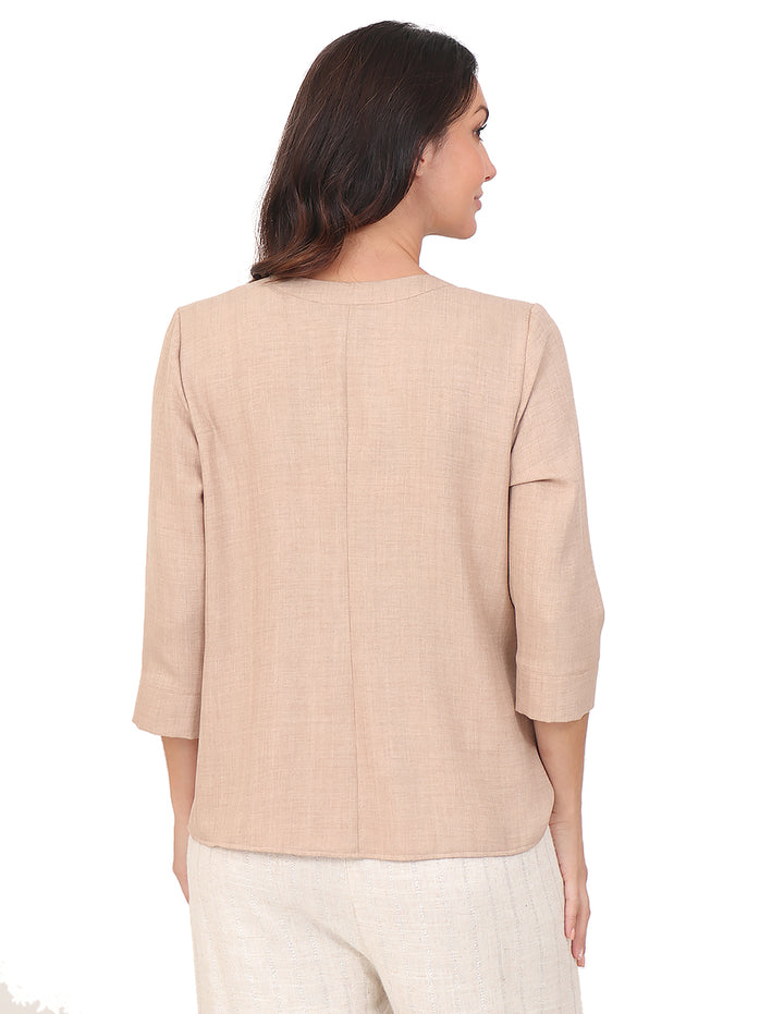 Blusa Cuello V, Manga Larga