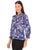 Blusa Cuello Redondo con Amarre,  Manga Larga, Estampada