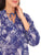 Blusa Cuello Redondo con Amarre,  Manga Larga, Estampada