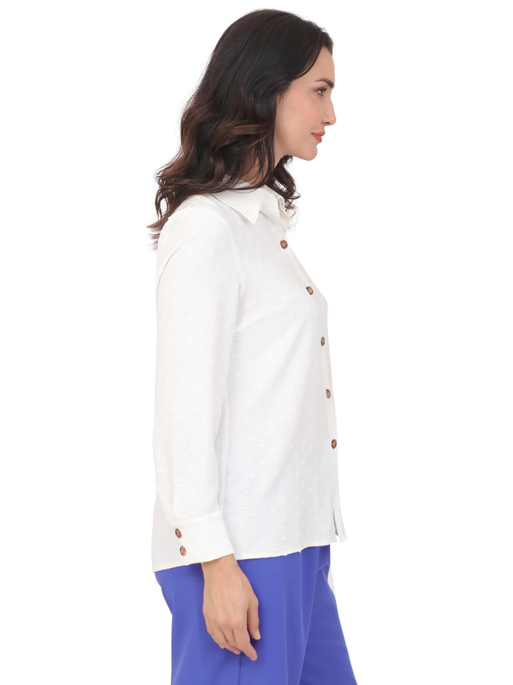 Blusa Camisera, Manga Larga