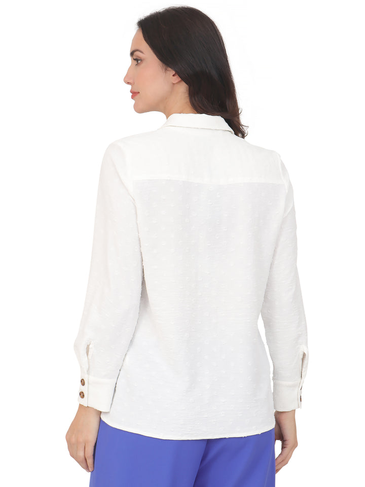 Blusa Camisera, Manga Larga