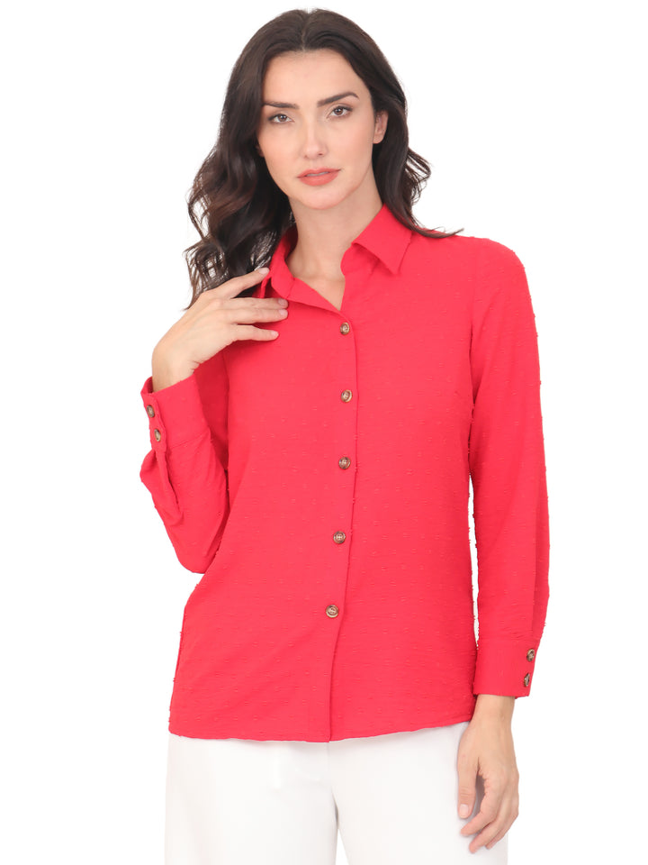 Blusa Camisera, Manga Larga