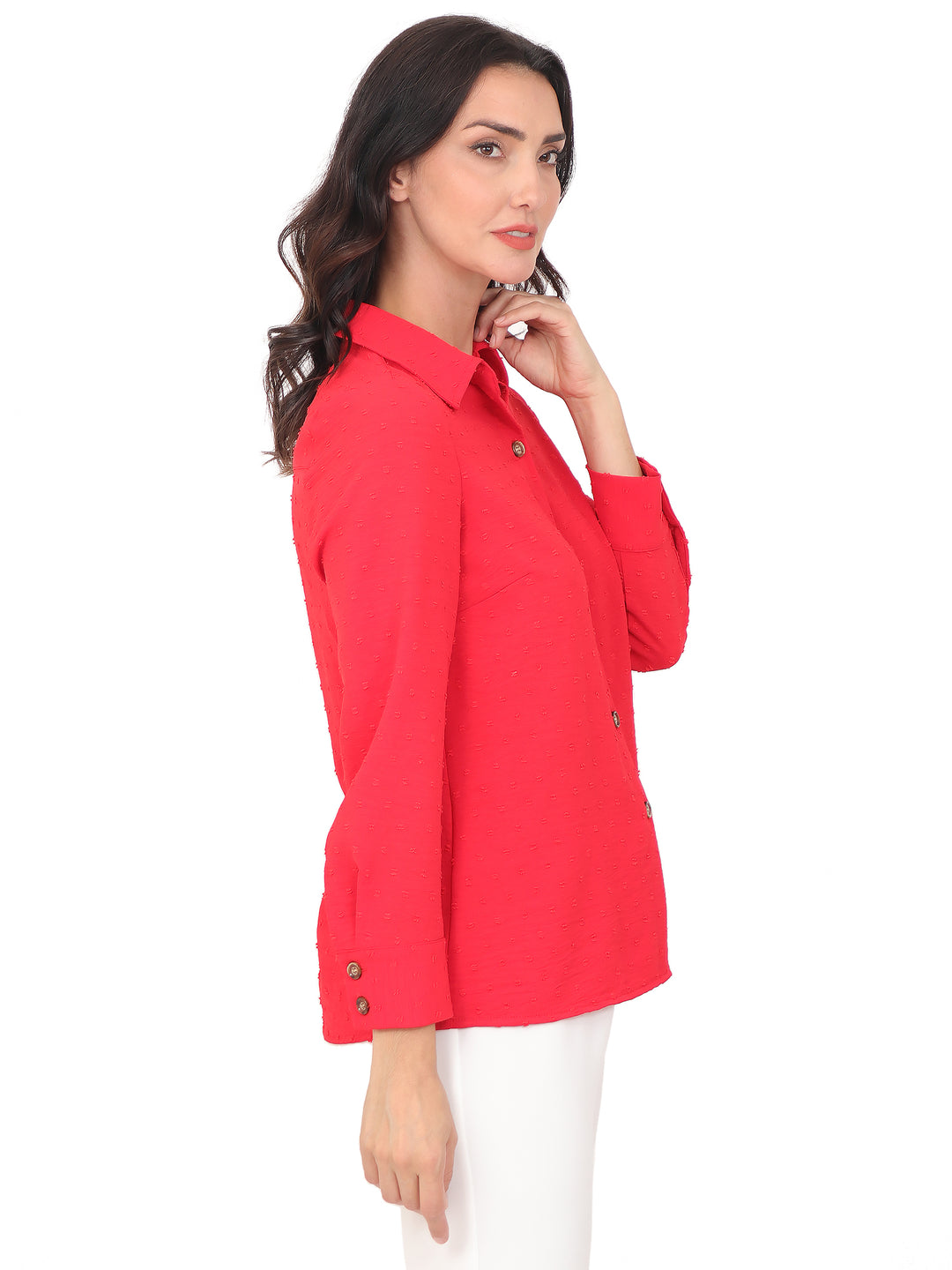 Blusa Camisera, Manga Larga