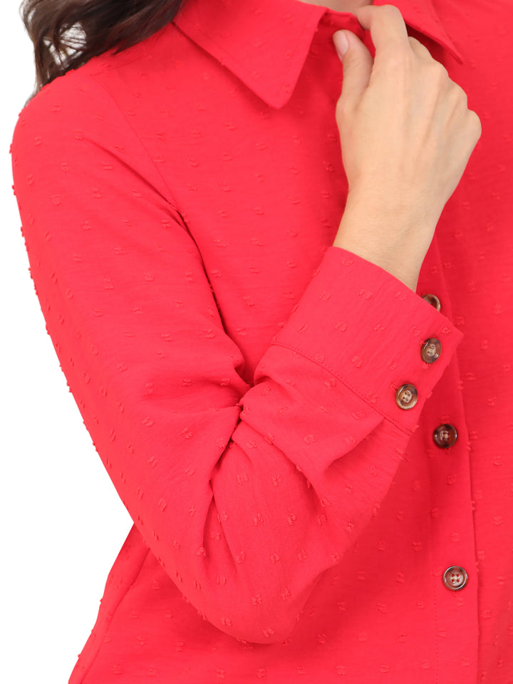 Blusa Camisera, Manga Larga