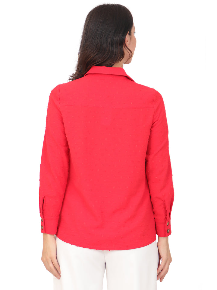 Blusa Camisera, Manga Larga