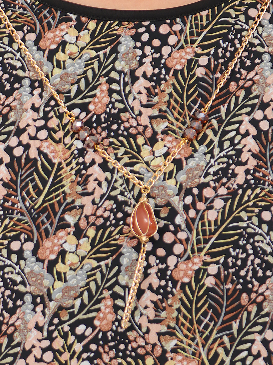 Blusa Cuello Redondo, Manga Corta, Estampada